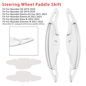 2019-2024 Hyundai I30 Steering Wheel Paddle Shifter Extension Aluminium Silver Generic