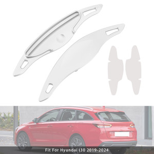 2019-2024 Hyundai I20 Steering Wheel Paddle Shifter Extension Aluminium Silver Generic