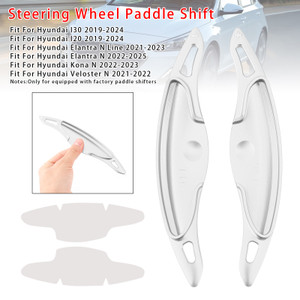 2021-2023 Hyundai Elantra N Line Steering Wheel Paddle Shifter Extension Aluminium Silver Generic