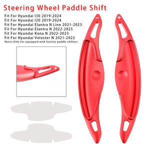 2019-2024 Hyundai I30 Steering Wheel Paddle Shifter Extension Aluminium Red Generic