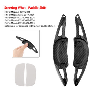 2019-2024 Mazda CX-30 Carbon Look Steering Wheel Paddle Shifter Extension Carbon Fiber Black Look Generic