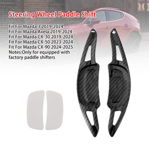 2019-2024 Mazda CX-30 Carbon Look Steering Wheel Paddle Shifter Extension Carbon Fiber Black Look Generic