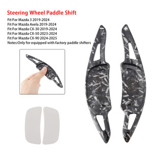 2019-2024 Mazda 3 Carbon Look Steering Wheel Paddle Shifter Extension Black Forged Pattern Generic