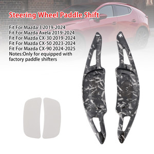 2019-2024 Mazda CX-30 Carbon Look Steering Wheel Paddle Shifter Extension Black Forged Pattern Generic