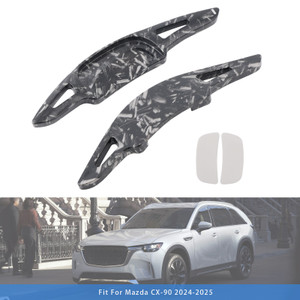 2024-2025 Mazda CX-90 Carbon Look Steering Wheel Paddle Shifter Extension Black Forged Pattern Generic