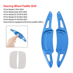 2019-2024 Mazda 3 Carbon Look Steering Wheel Paddle Shifter Extension Aluminium Blue Generic