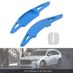2019-2024 Mazda 3 Carbon Look Steering Wheel Paddle Shifter Extension Aluminium Blue Generic