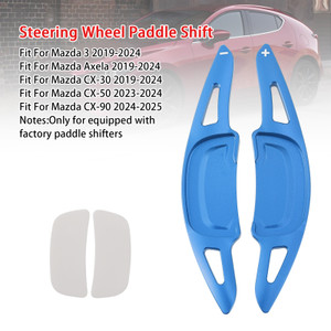 2019-2024 Mazda Axela Carbon Look Steering Wheel Paddle Shifter Extension Aluminium Blue Generic