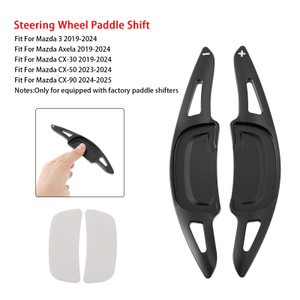 2019-2024 Mazda CX-30 Carbon Look Steering Wheel Paddle Shifter Extension Aluminium Black Generic