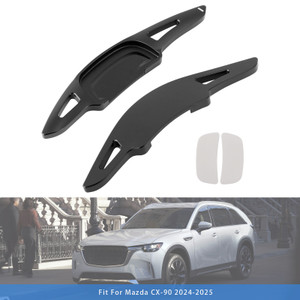 2024-2025 Mazda CX-90 Carbon Look Steering Wheel Paddle Shifter Extension Aluminium Black Generic