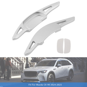 2023-2024 Mazda CX-50 Carbon Look Steering Wheel Paddle Shifter Extension Aluminium Silver Generic