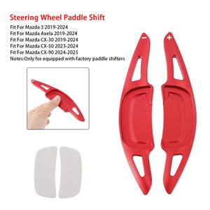 2019-2024 Mazda Axela Carbon Look Steering Wheel Paddle Shifter Extension Aluminium Red Generic