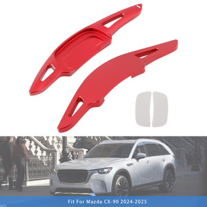 2019-2024 Mazda Axela Carbon Look Steering Wheel Paddle Shifter Extension Aluminium Red Generic