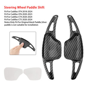 2020-2024 Cadillac CT5 Steering Wheel Paddle Shifter Extension Carbon Fiber Black Look Generic