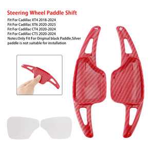 2020-2025 Cadillac XT6 Steering Wheel Paddle Shifter Extension Carbon Fiber Red Look Generic