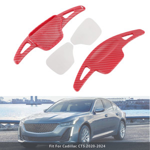 2020-2024 Cadillac CT5 Steering Wheel Paddle Shifter Extension Carbon Fiber Red Look Generic