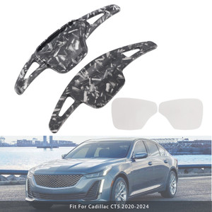 2020-2025 Cadillac XT6 Steering Wheel Paddle Shifter Extension Black Forged Pattern Generic