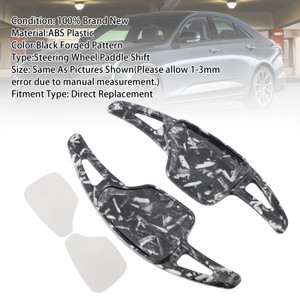 2020-2024 Cadillac CT4 Steering Wheel Paddle Shifter Extension Black Forged Pattern Generic