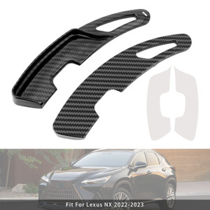 2022-2023 Lexus NX Steering Wheel Paddle Shifter Extension Carbon Fiber Black Look Generic