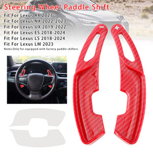 2018-2024 Lexus RX NX UX ES LS LM Steering Wheel Paddle Shifter Extension Carbon Fiber Red Look Generic