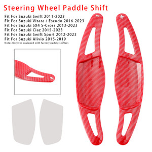 2011-2023 Suzuki Swift Steering Wheel Paddle Shifter Extension Carbon Fiber Red Look Generic