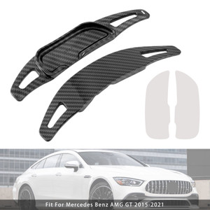 2015-2023 Mercedes Benz AMG Steering Wheel Paddle Shifter Extension Carbon Fiber Black Look Generic