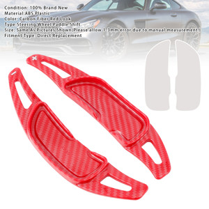2015-2023 Mercedes Benz AMG Steering Wheel Paddle Shifter Extension Carbon Fiber Red Look Generic
