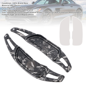 2015-2023 Mercedes Benz AMG Steering Wheel Paddle Shifter Extension Black Forged Pattern Generic