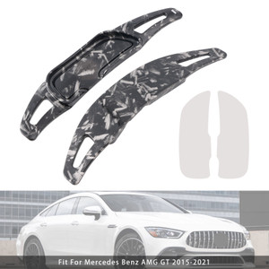 2015-2023 Mercedes Benz AMG Steering Wheel Paddle Shifter Extension Black Forged Pattern Generic