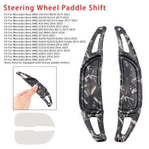 2015-2023 Mercedes Benz AMG Steering Wheel Paddle Shifter Extension Black Forged Pattern Generic