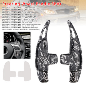 2007-2018 Mercedes Benz AMG Steering Wheel Paddle Shifter Extension Black Forged Pattern Generic