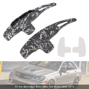 2007-2018 Mercedes Benz AMG Steering Wheel Paddle Shifter Extension Black Forged Pattern Generic