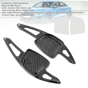 2023-2024 Audi Q6 Steering Wheel Paddle Shifter Extension Carbon Fiber Black Look Generic