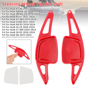 2019-2024 Audi A3 A4 A5 A6 A7 A8 Steering Wheel Paddle Shifter Extension Red Generic