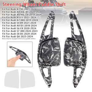 2023-2024 Audi Q6 Steering Wheel Paddle Shifter Extension Black Forged Pattern Generic