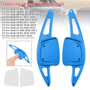 2019-2024 Audi A3 A4 A5 A6 A7 A8 Steering Wheel Paddle Shifter Extension Aluminium Blue Generic
