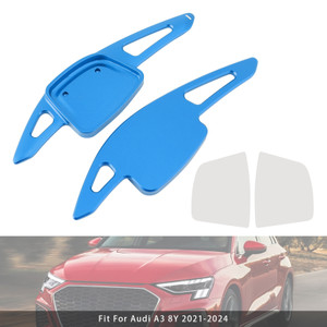 2020-2024 Audi S4 S6 S7 S8 Steering Wheel Paddle Shifter Extension Aluminium Blue Generic