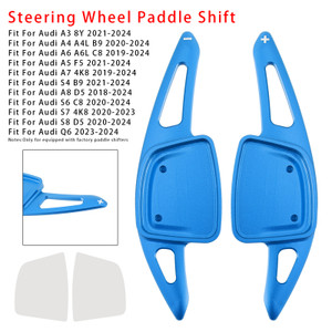 2023-2024 Audi Q6 Steering Wheel Paddle Shifter Extension Aluminium Blue Generic