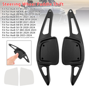 2019-2024 Audi A3 A4 A5 A6 A7 A8 Steering Wheel Paddle Shifter Extension Aluminium Black Generic