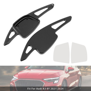 2019-2024 Audi A3 A4 A5 A6 A7 A8 Steering Wheel Paddle Shifter Extension Aluminium Black Generic