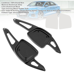 2020-2024 Audi S4 S6 S7 S8 Steering Wheel Paddle Shifter Extension Aluminium Black Generic