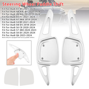 2019-2024 Audi A3 A4 A5 A6 A7 A8 Steering Wheel Paddle Shifter Extension Aluminium Silver Generic