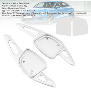 2020-2024 Audi S4 S6 S7 S8 Steering Wheel Paddle Shifter Extension Aluminium Silver Generic
