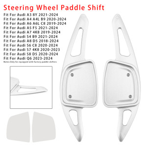 2023-2024 Audi Q6 Steering Wheel Paddle Shifter Extension Aluminium Silver Generic