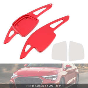 2019-2024 Audi A3 A4 A5 A6 A7 A8 Steering Wheel Paddle Shifter Extension Aluminium Red Generic