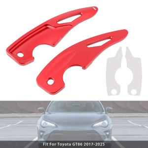 2017-2025 Toyota GT86 Steering Wheel Paddle Shifter Extension Steering Wheel Paddle Shifter Extension Aluminium Red Generic