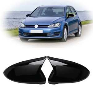 2015-2019 MK7 VW Golf /GTI /Golf R/ E-Golf 2pcs Door Wing Mirror Cover Caps Casing Gloss Black Generic