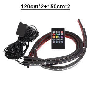 4Pcs LED Chassis Light Modified With Fantasy Ambient Light APP+Remote Control 120*2+150*2 cm