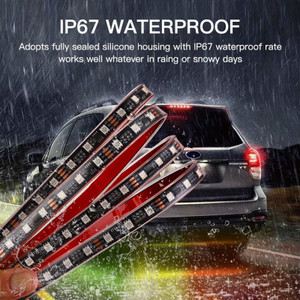 6Pcs LED Chassis Light Modified With Fantasy Ambient Light APP Controller 60cm*2+150cm*2+60cm*2