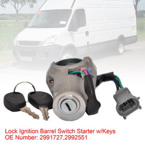1999-2006 Iveco Daily Mk3 Lock Ignition Barrel Switch Starter w/Keys 2991727 Generic